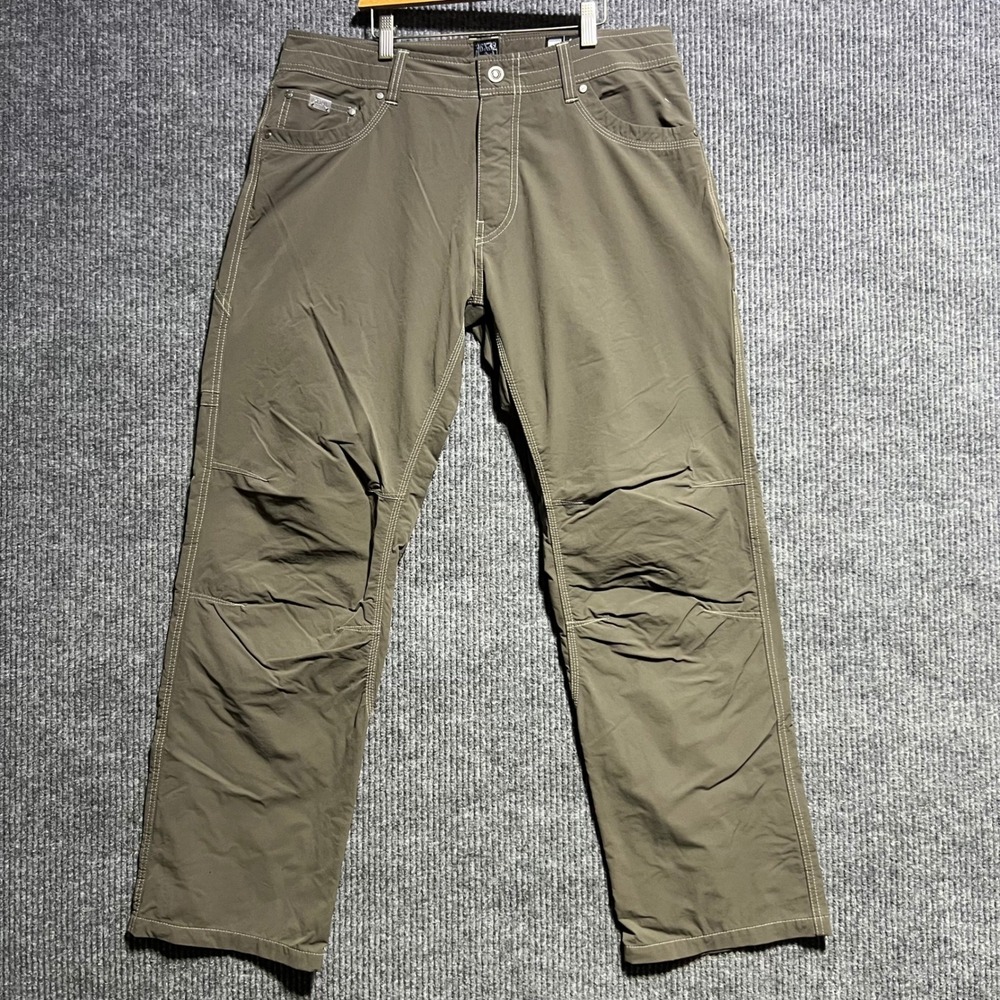 Kuhl Rydr Pants Mens 36x32 Brown Hiking Outdoor Stretch Utility Trousers